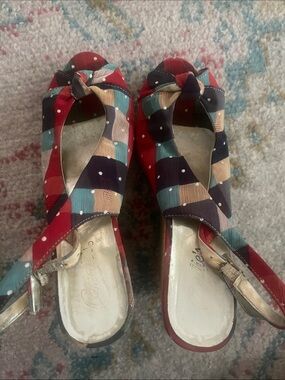 Candie’s Colorblock Knot Front Slingback Sandals - Multi